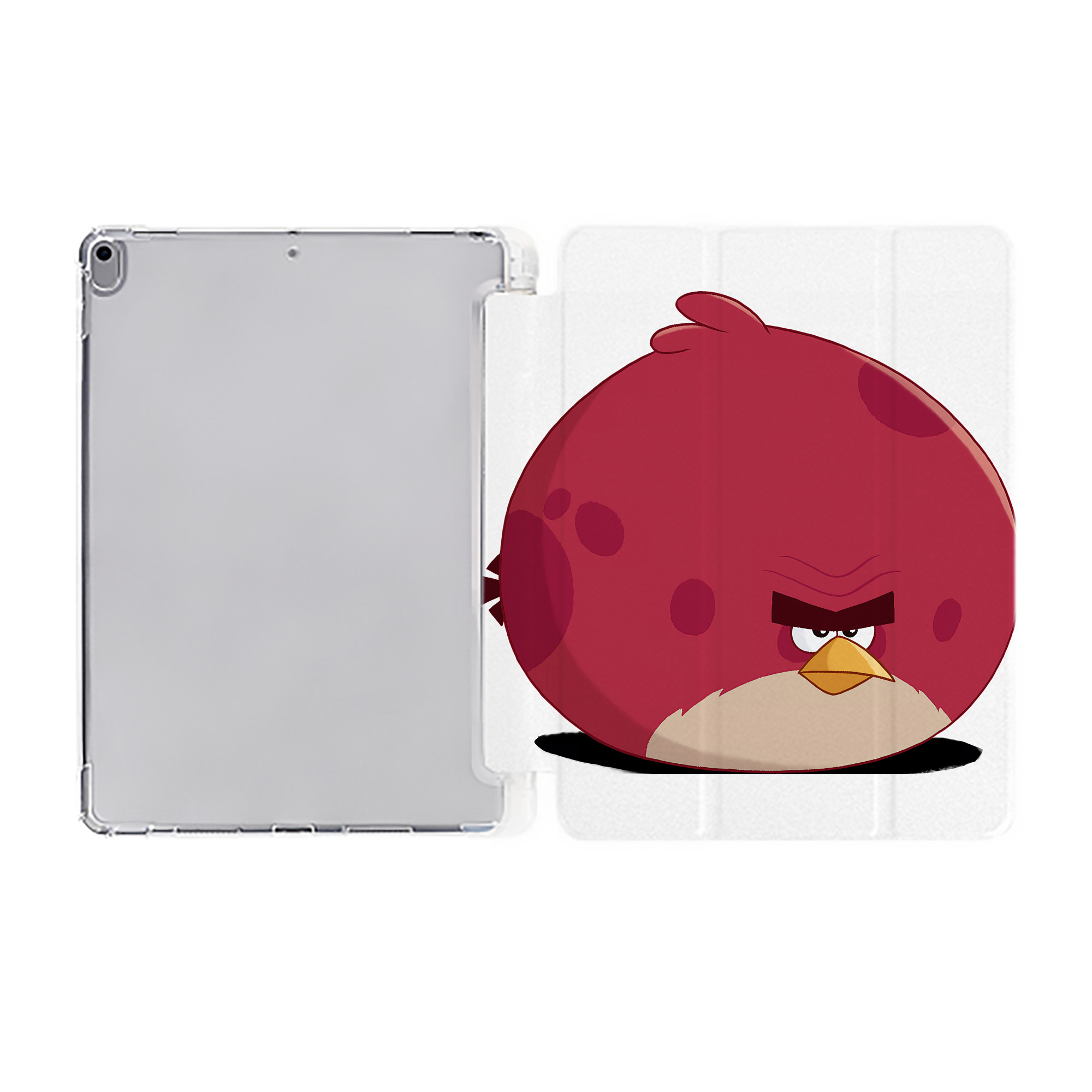 （画像用） Angry Birds アングリーバード IPad ケース ペン収納付き 三つ折りスタンド PUレザー×シリコン 対応機種9.5/10.5/10.9インチ